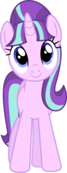 Size: 3891x10001 | Tagged: safe, artist:geometrymathalgebra, starlight glimmer, pony, unicorn, g4, the cutie re-mark, absurd resolution, breaking the fourth wall, c:, cute, female, glimmerbetes, head tilt, looking at you, mare, s5 starlight, simple background, smiling, solo, transparent background, vector, when she smiles