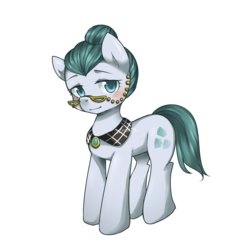 Size: 1000x1000 | Tagged: safe, artist:yanyao, cloudy quartz, earth pony, pony, g4, adoraquartz, blushing, cute, female, mare, pixiv, simple background, smiling, solo, transparent background