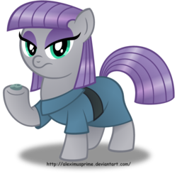 Size: 1024x1003 | Tagged: safe, artist:aleximusprime, boulder (g4), maud pie, g4, female, simple background, solo, transparent background