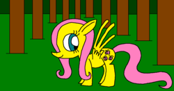 Size: 1202x631 | Tagged: safe, artist:killerbug2357, fluttershy, g4, 1000 hours in ms paint, female, ms paint, solo