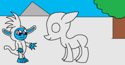 Size: 1201x630 | Tagged: safe, artist:killerbug2357, yeti, 1000 hours in ms paint, ms paint, snowpony