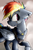 Size: 2000x3000 | Tagged: safe, artist:korashy, rainbow dash, g4, my little pony: friendship is magic, the cutie re-mark, alternate timeline, apocalypse dash, crystal war timeline, female, high res, scar, solo, torn ear