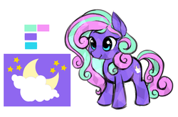 Size: 1929x1276 | Tagged: safe, artist:starshinebeast, oc, oc only, oc:lucid dream, crystal pony, pony, female, filly, foal, reference sheet, solo