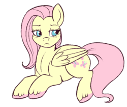 Size: 657x553 | Tagged: safe, artist:lulubell, fluttershy, g4, female, simple background, solo, transparent background
