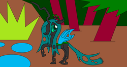 Size: 1024x540 | Tagged: safe, artist:killerbug2357, queen chrysalis, g4, 1000 hours in ms paint, female, ms paint, solo
