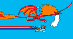 Size: 1024x541 | Tagged: safe, artist:killerbug2357, rainbow dash, g4, 1000 hours in ms paint, flying, ms paint