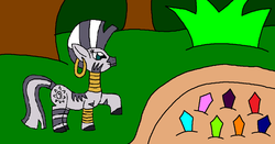 Size: 1024x536 | Tagged: safe, artist:killerbug2357, zecora, zebra, g4, 1000 hours in ms paint, female, ms paint, solo