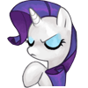 Size: 100x100 | Tagged: safe, artist:pohwaran, rarity, g4, animated, female, icon, simple background, solo, transparent background