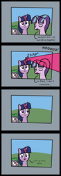 Size: 700x2000 | Tagged: safe, artist:ilv, spike, starlight glimmer, twilight sparkle, alicorn, dragon, pony, unicorn, g4, the cutie re-mark, 4koma, abuse, alternate ending, comic, dark, dialogue, female, glimmerbuse, implied murder, magic, male, mare, out of character, parody, s5 starlight, scene parody, this will end in timeline distortion, trio, twilight sparkle (alicorn), wingless spike