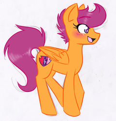 Size: 555x579 | Tagged: safe, artist:fiji-firefox, scootaloo, pegasus, pony, crusaders of the lost mark, g4, cutie mark, female, solo, the cmc's cutie marks