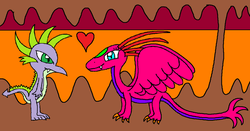 Size: 1024x538 | Tagged: safe, artist:killerbug2357, spike, dragon, g4, 1000 hours in ms paint, heart, ms paint