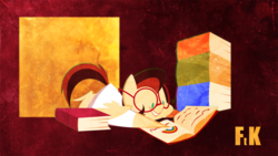 Size: 1024x576 | Tagged: safe, artist:fluttershythekind, oc, oc only, oc:dr pegasus, book, glasses, reading, solo