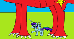 Size: 1024x544 | Tagged: safe, artist:killerbug2357, oc, oc only, oc:angelica, alicorn, pony, 1000 hours in ms paint, alicorn oc, ms paint