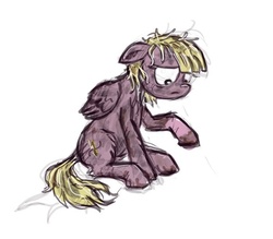 Size: 699x613 | Tagged: safe, artist:agm, oc, oc only, oc:dazzling "dodo" dusk, fallout equestria, fallout equestria: the fossil, dirty, solo