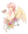 Size: 600x710 | Tagged: safe, artist:audraviolet, fluttershy, bird, human, g4, female, flower, flower in hair, humanized, simple background, solo, transparent background, winged humanization