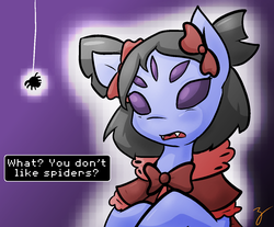 Size: 1278x1060 | Tagged: safe, artist:zutcha, monster pony, original species, pony, spider, spiderpony, muffet, ponified, solo, undertale