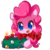 Size: 800x800 | Tagged: dead source, safe, artist:loyaldis, pinkie pie, earth pony, pony, g4, advent wreath, candle, candy, candy cane, christmas, cute, diapinkes, female, food, looking at something, mare, simple background, solo, transparent background, wreath