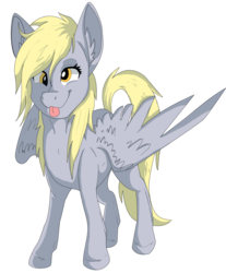 Size: 7000x8469 | Tagged: safe, artist:lesiwtroublemaker, derpy hooves, pegasus, pony, g4, absurd resolution, female, mare, simple background, solo, tongue out