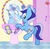 Size: 1910x1862 | Tagged: safe, artist:pony-paint, minuette, pony, unicorn, g4, bathroom, butt, cutie mark, cutiespark, filly, horn, hourglass, magic, magic aura, mirror, plot, show accurate, solo, telekinesis, toothbrush