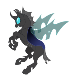 Size: 1600x1751 | Tagged: safe, artist:stormingdayz, oc, oc only, changeling, male, smiling, solo