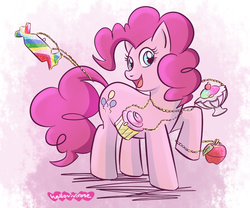 Size: 1200x1000 | Tagged: safe, artist:vanillarem, pinkie pie, g4, accessory, clutch, female, judith leiber, purse, solo