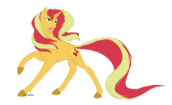 Size: 1280x781 | Tagged: safe, artist:kourabiedes, sunset shimmer, pony, unicorn, g4, female, simple background, solo, transparent background