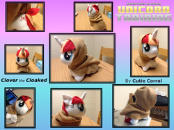 Size: 2592x1936 | Tagged: safe, artist:yotesgames, oc, oc only, oc:clover the cloaked, cloak, clothes, irl, photo, plushie, solo