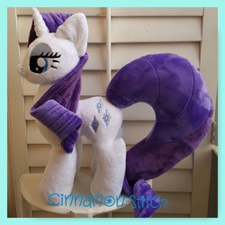 Size: 1000x1000 | Tagged: safe, artist:cinnamon-stitch, rarity, g4, commission, irl, photo, plushie, solo