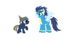 Size: 1080x640 | Tagged: safe, soarin', pony, g4, base used, clothes, male, ponified, simple background, uniform, white background, wonderbolts uniform, yu-gi-oh!, yu-gi-oh! 5d's, yusei fudo