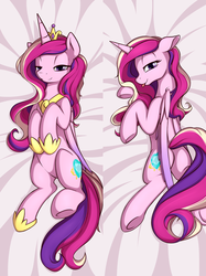 Size: 800x1067 | Tagged: safe, artist:theparagon, princess cadance, pony, g4, :p, adorasexy, bedroom eyes, body pillow, body pillow design, butt, cute, cutedance, female, looking at you, lovebutt, plot, sexy, solo, tongue out, underhoof