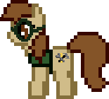 Size: 155x140 | Tagged: safe, artist:x0jackie0x, oc, oc only, oc:jackie trade, clothes, glasses, pixel art, sprite, vest
