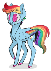Size: 1280x1789 | Tagged: safe, artist:jellybeanbullet, rainbow dash, g4, alternate hairstyle, beard, chest hair, colored wings, male, multicolored wings, rainbow wings, simple background, solo, stallion, stubble, trans male, trans stallion rainbow dash, transgender, white background