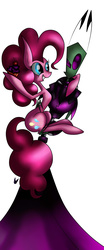 Size: 1241x2992 | Tagged: dead source, safe, artist:surprisehouse3338, pinkie pie, g4, almighty tallest, almighty tallest purple, crossover, cupcake, food, invader zim