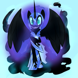 Size: 1000x1000 | Tagged: safe, artist:lunar-march, nightmare moon, g4, female, solo