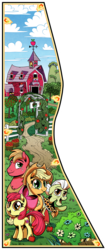 Size: 1463x3386 | Tagged: safe, artist:gray--day, apple bloom, applejack, big macintosh, granny smith, earth pony, pony, crusaders of the lost mark, g4, cutie mark, female, filly, male, stallion, the cmc's cutie marks