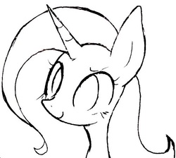 Size: 560x501 | Tagged: safe, artist:91o42, trixie, pony, unicorn, g4, female, mare, monochrome, solo