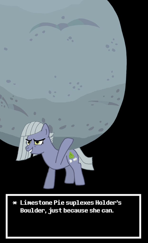 1039158 safe, artisthakarkerarmor, limestone pie, g4, female, holder's boulder, solo