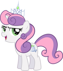 Size: 3993x4500 | Tagged: safe, artist:xebck, sweetie belle, g4, alternate universe, female, simple background, solo, tiara, transparent background, vector