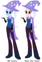 Size: 422x610 | Tagged: safe, artist:twistednights, trixie, equestria girls, g4, alternate clothes, human coloration, humanized