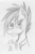 Size: 731x1092 | Tagged: safe, artist:mane-shaker, rainbow dash, g4, the cutie re-mark, alternate hairstyle, alternate timeline, apocalypse dash, crystal war timeline, female, monochrome, scar, solo, traditional art