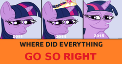 Size: 991x525 | Tagged: safe, twilight sparkle, alicorn, pony, g4, crown, female, mare, meme, opinion, pepe the frog, rare pepe, smug, subjective, subjective opinion, twilight sparkle (alicorn)