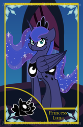 Size: 560x860 | Tagged: safe, artist:magicandmysterygal, princess luna, alicorn, pony, g4, card, female, mare, s1 luna, solo