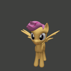 Size: 650x650 | Tagged: safe, artist:fillerartist, scootaloo, g4, 3d, animated, blender, female, hoofy-kicks, open mouth, rearing, solo