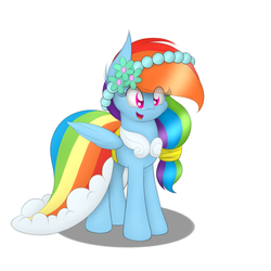 Size: 1000x1000 | Tagged: dead source, safe, artist:php66, rainbow dash, g4, clothes, dress, gala dress, simple background, solo, white background