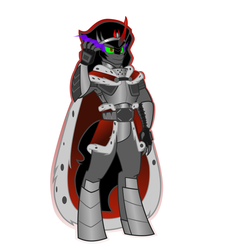 Size: 1792x1940 | Tagged: safe, artist:rubbermage, king sombra, anthro, unguligrade anthro, g4, armor, male, solo