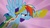 Size: 1920x1080 | Tagged: safe, screencap, rainbow dash, pegasus, pony, g4, my little pony: friendship is magic, season 1, the best night ever, at the gala, clothes, dress, female, flying, frown, gala dress, hasbro studios, mare, music video, solo, spread wings, teeth, wings, youtube link