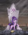 Size: 2125x2626 | Tagged: safe, artist:vinicius040598, starlight glimmer, pony, unicorn, g4, the cutie re-mark, alternate timeline, ashlands timeline, bad end, barren, cutie map, eye scar, female, friendship throne, high res, looking at you, mare, post-apocalyptic, scar, scroll, solo, this will end in communism, throne, wasteland