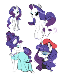Size: 1200x1400 | Tagged: safe, artist:clockworkquartet, rarity, pony, unicorn, g4, alternate hairstyle, beatnik rarity, bedroom eyes, beret, clothes, colored, come hither, cute, dress, eye clipping through hair, eyebrows, eyelashes, female, floppy ears, gown, hat, heart eyes, looking at you, mare, raribetes, seductive, smiling, solo, unshorn fetlocks, wingding eyes