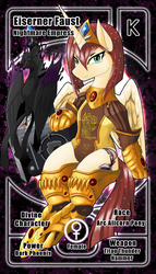 Size: 800x1399 | Tagged: safe, artist:vavacung, oc, oc only, oc:fausticorn, alicorn, phoenix, pony, hammer, pactio card, war hammer