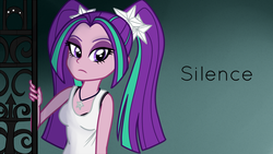 Size: 1024x576 | Tagged: dead source, safe, artist:wubcakeva, aria blaze, equestria girls, g4, bra strap, clothes, female, looking at you, solo, tank top